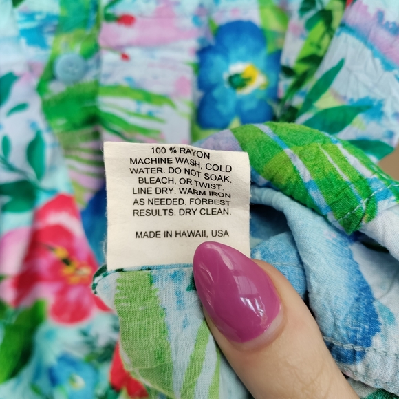 Rare Vintage Jams World Floral Shirt and Pant Set Pajamas Vacation Tropical - Picture 5 of 12